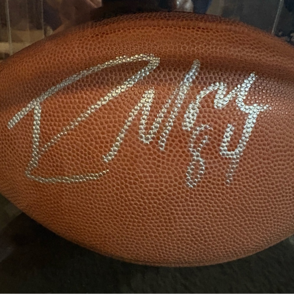 Full size Wilson NFL official game ball signed by Randy Moss comes w COA